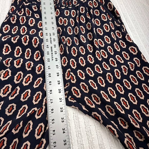 Anthropologie Lilka Women's Sleeveless Patterned Straight Jumpsuit Blue Small - Picture 7 of 9